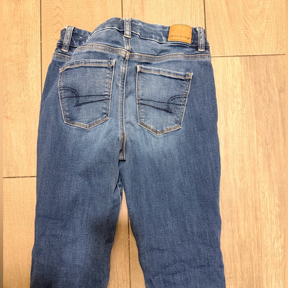 American Eagle Outfitters Womens Dark Blue Skinny Jeans - Picture 3 of 5